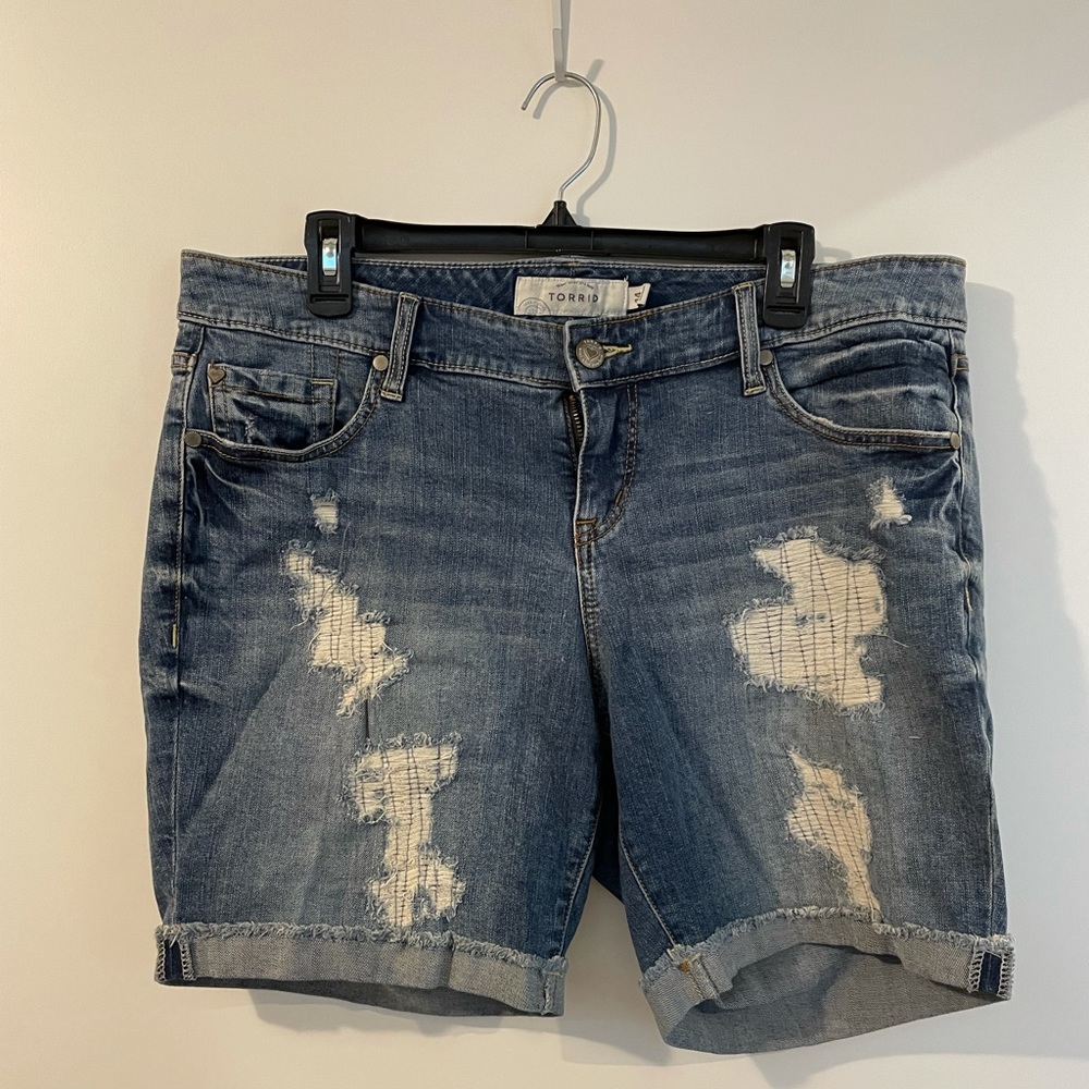 Size 14 Torrid Jean shorts with 7 inch inseam